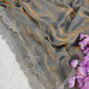 Elegant Grey Tissue Silk Saree with Butterfly Embroidered Border